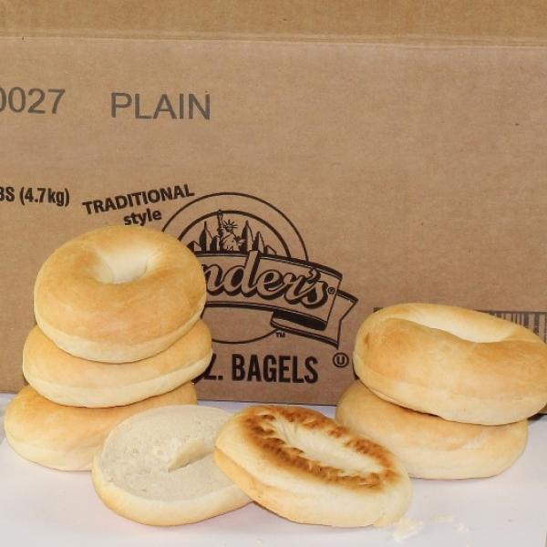 Lender's Bagel Lenders Plain Sliced 13.8 Ounce Size - 72 Per Case.