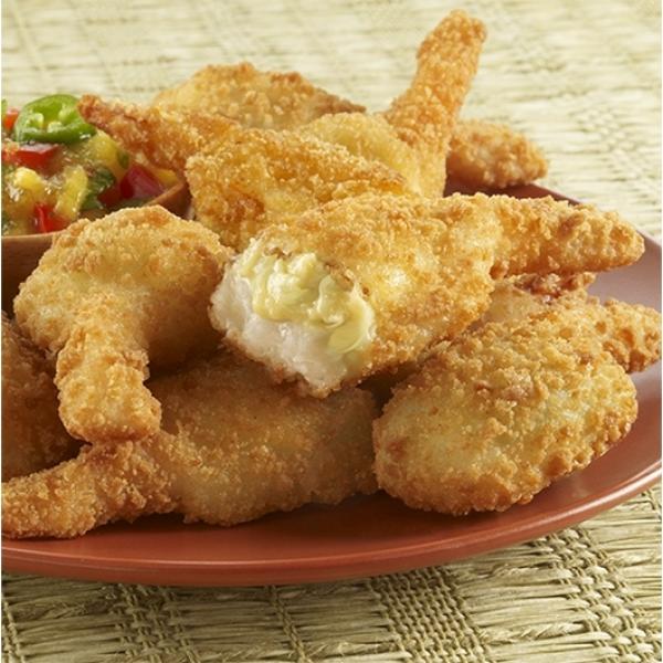 Tampa Maid Shrimp Jammers Breaded Monterey Jack Stuffed Shrimp 2 Pound Each - 4 Per Case.