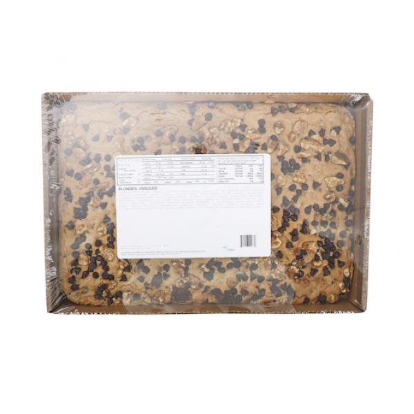 Brownie Blondie Chocolate Chip & Walnut Sheet Frozen Unsalted 2.5 Pound Each - 4 Per Case.