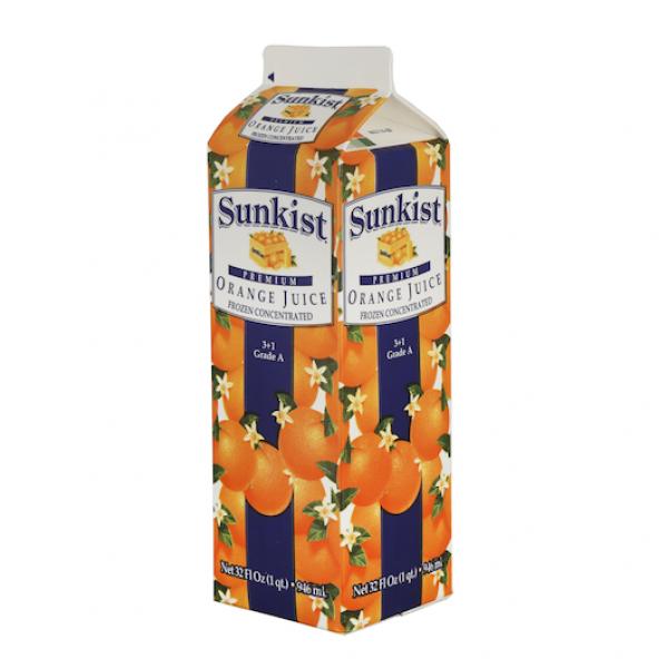 Sunkist Orange Frozen Concentrate X32 Fluid Ounce - 12 Per Case.