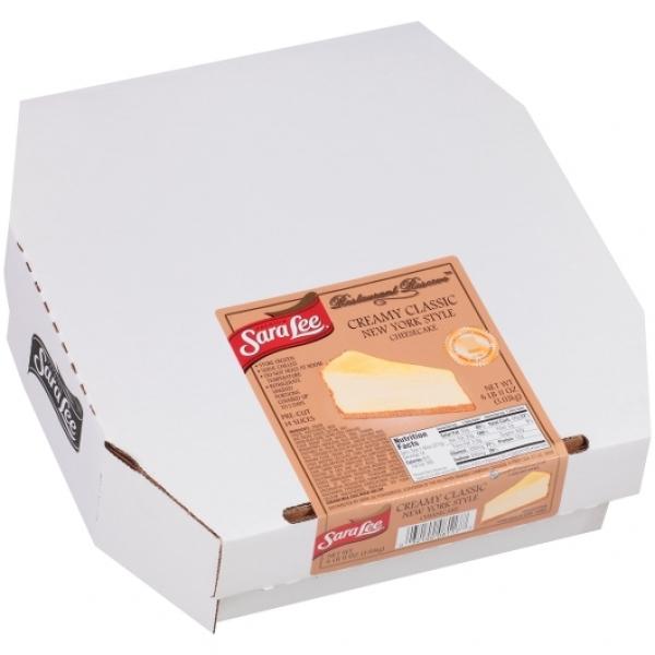 Sara Lee Restaurant Reserve 10" Sliced Classic Tall New York Style Cheesecake 6.375 Pound Each - 2 Per Case.