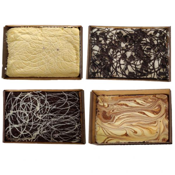 Dessert Bar Variety Unsliced Tray Frozen 1 Count Packs - 4 Per Case.