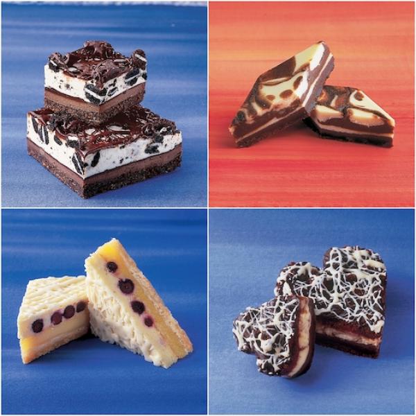 Dessert Bar Variety Unsliced Tray Frozen 1 Count Packs - 4 Per Case.