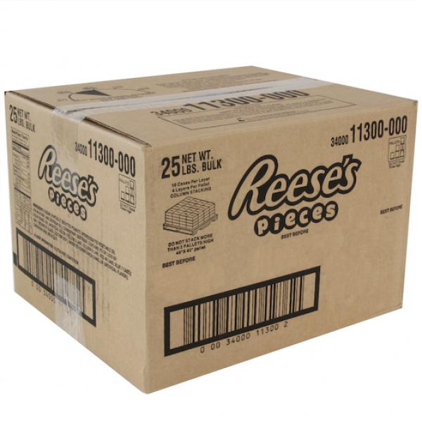 Hersheys Candy Reeses Piece Whole 25 Pound Each - 1 Per Case.