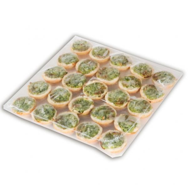 Assorted Quiche 25 Count Packs - 4 Per Case.