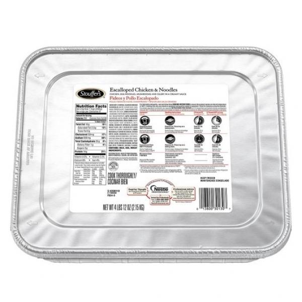 Stouffer's Escalloped Chicken & Noodles Tray 4.74 Pound Each - 4 Per Case.