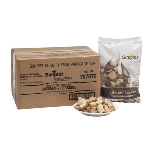 Simplot Roastworks Roasted Rosemary Redskin Potatoes 2.5 Pound Each - 6 Per Case.