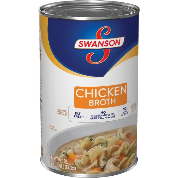 Swanson Soup Chicken Broth 49.5 Ounce Size - 12 Per Case.