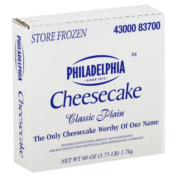 PHILADELPHIA Plain Cheesecake 60 Ounce 4 Per Case