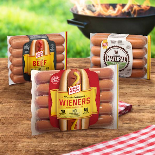 Oscar Mayer Classic Uncured Wieners, 1 Pound Each - 12 Per Case.