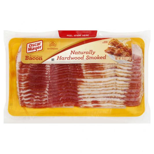 Oscar Mayer Back Window Sliced Bacon, 1 Pound Each - 12 Per Case.