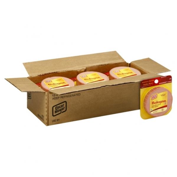 Oscar Mayer Sliced Bologna, 8 Ounce Size - 12 Per Case.