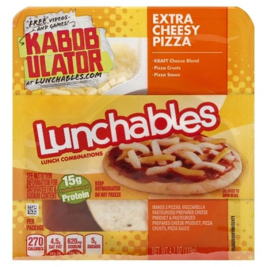 Lunchable Extra Cheese Pizza, 4.2 Ounce Size - 16 Per Case.