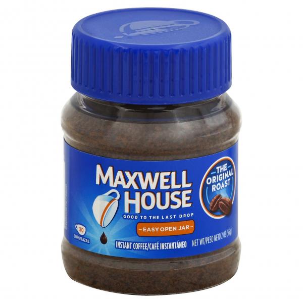 Maxwell House Coffee Instant Original Coffee, 2 Ounce Size - 12 Per Case.