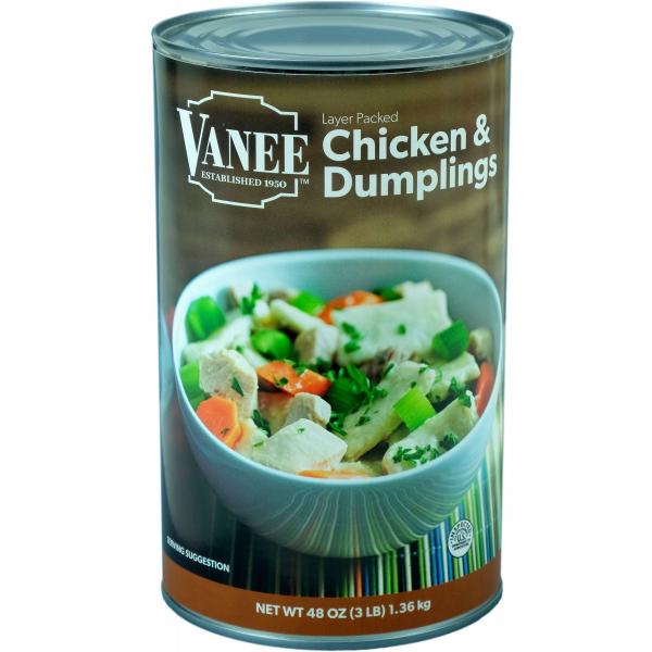 Layer Packed Chicken & Dumplings 48 Ounce Size - 12 Per Case.