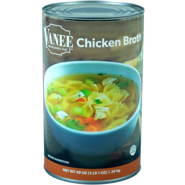 Chicken Broth 49 Ounce Size - 12 Per Case.