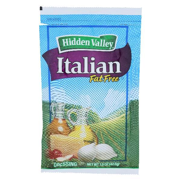 Hidden Valley Fat Free Golden Italian Dressing 1.5 Ounce Size - 7.88 Pound Per Case.