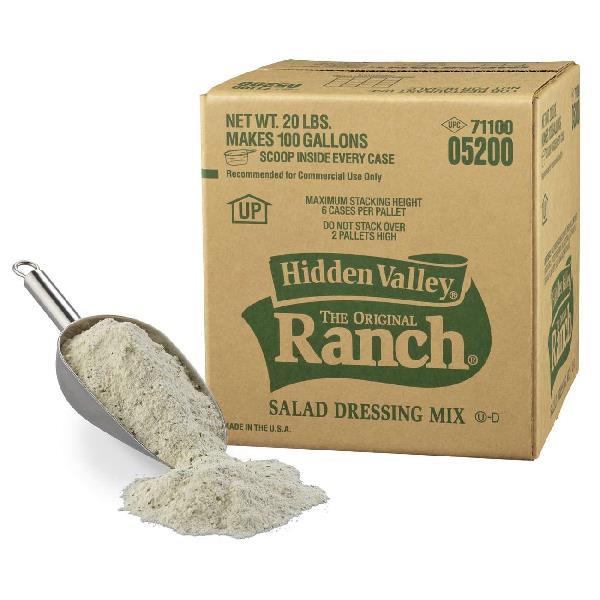 Dressing Mix Hidden Valley Original Ranch Bagin Box 100 Gallon - 1 Per Case.