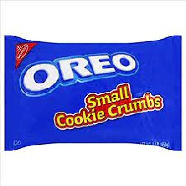 Oreo Cookie Crumbs Small Pieces Chocolate 25 Pound Each - 1 Per Case.