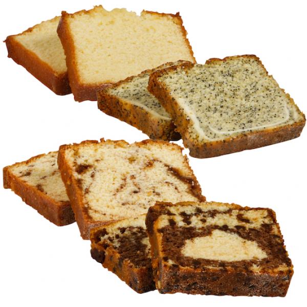 Cake Coffee Pullman Loaf Variety Slicefrozen 1 Count Packs - 4 Per Case.