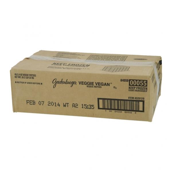 Gardenburger Veggie Burgers Veggie Vegan3.4 Ounce Size - 48 Per Case.