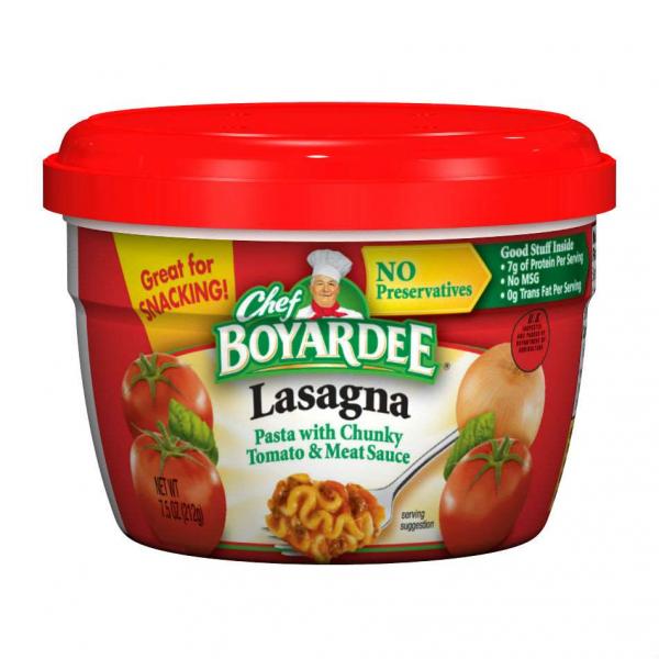 Chef Boyardee Lasagna Microwavable Bowl 7.5 Ounce Size - 12 Per Case.