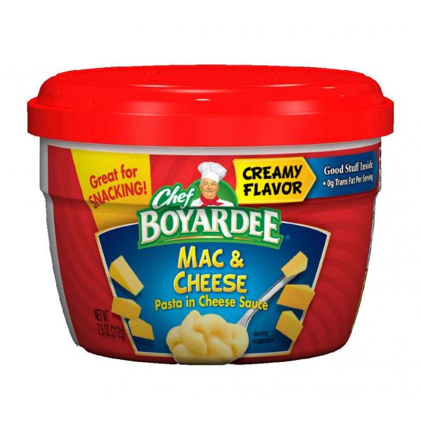 Chef Boyardee Mac & Cheese 7.5 Ounce Size - 12 Per Case.