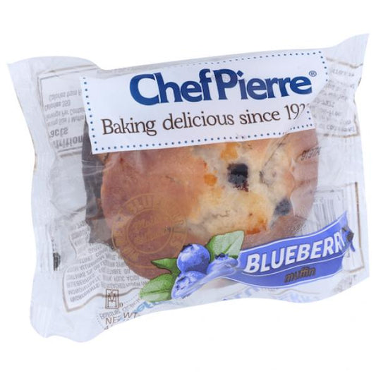 Chef Pierre Muffin Blueberry Individually Wrapped 4 Ounce Size - 12 Per Case.