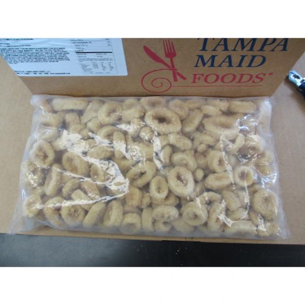 Tampa Maid Dipt'n Dusted Breaded Calamari Rings 2 Pound Each - 6 Per Case.