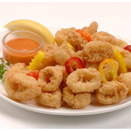 Tampa Maid Dipt'n Dusted Breaded Calamari Rings 2 Pound Each - 6 Per Case.