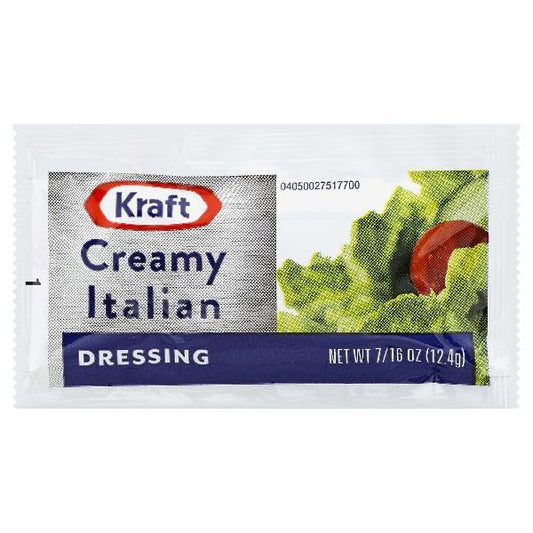 KRAFT Single Serve Creamy Italian Salad Dressing 0.44 Ounce Packets 200 Per Case