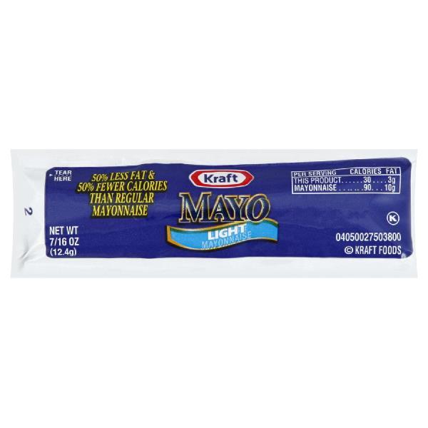 KRAFT Single Serve Light Mayo 0.44 Ounce Packets 200 Per Case