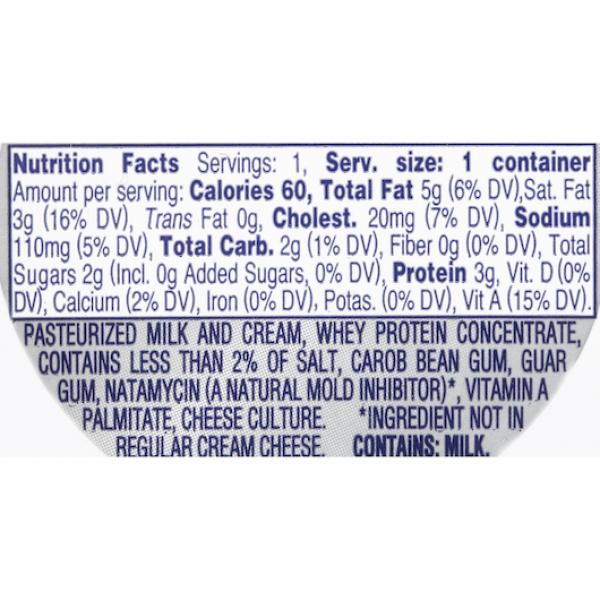 PHILADELPHIA Reduced Fat Cream Cheese Spread 1 Ounce Cup 100 Per Case