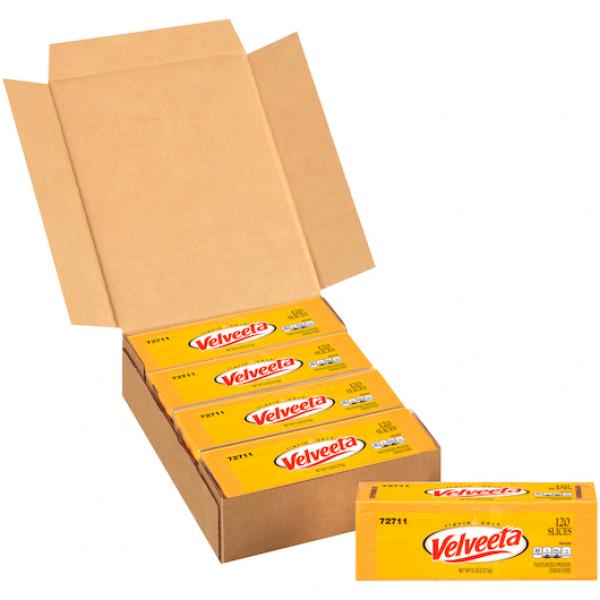 VELVEETA Sliced Cheese (120 Slices) 5 lb. 4 Per Case