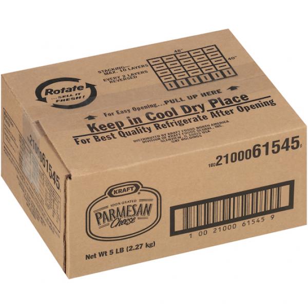 Grated Parmesan Cheese 5 Pound Each - 1 Per Case.
