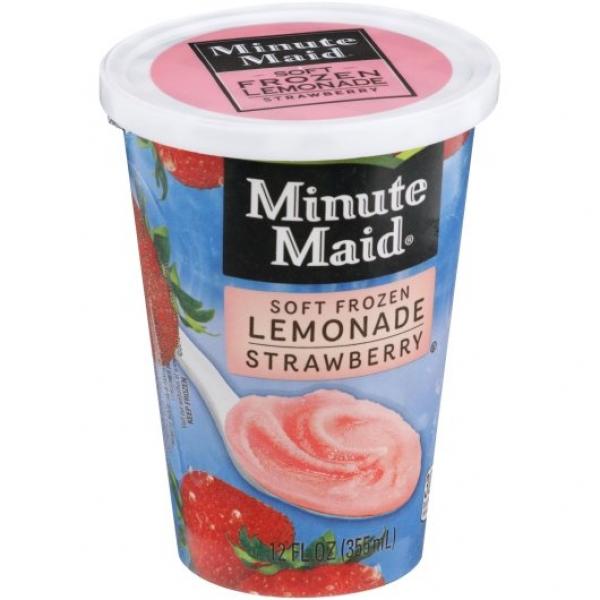 Minute Maid Strawberry Lemonade Soft Frozen Drink 12 Ounce Size - 12 Per Case.