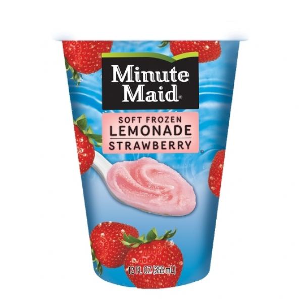 Minute Maid Strawberry Lemonade Soft Frozen Drink 12 Ounce Size - 12 Per Case.