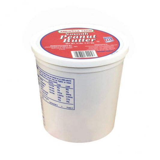 American Farms Peanut Butter Creamy Plasticamerican Farms 5 Pound Each - 6 Per Case.