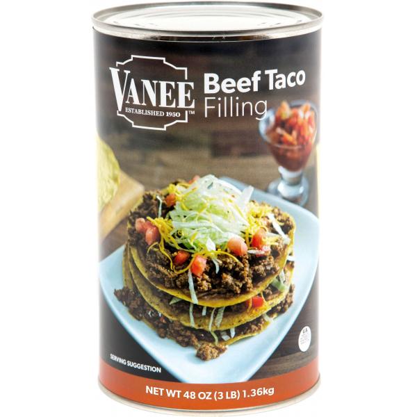 Beef Taco Filling 48 Ounce Size - 6 Per Case.