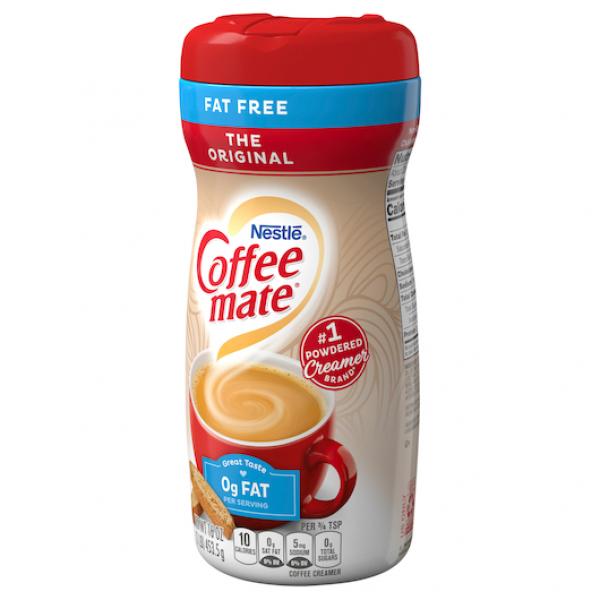 Nestle Coffee Mate Creamer Fat Free Originalpowder 16 Ounce Size - 12 Per Case.