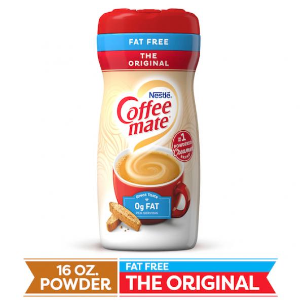 Nestle Coffee Mate Creamer Fat Free Originalpowder 16 Ounce Size - 12 Per Case.