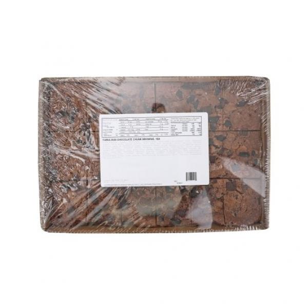 Brownie Fabulous Chocolate Chunk Slice Tray Frozen 2.81 Pound Each - 4 Per Case.