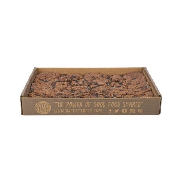 Brownie Fabulous Chocolate Chunk Slice Tray Frozen 2.81 Pound Each - 4 Per Case.