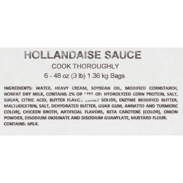 QUALITY CHEF Hollandaise Sauce 3 lb. Frozen Bag 6 Per Case