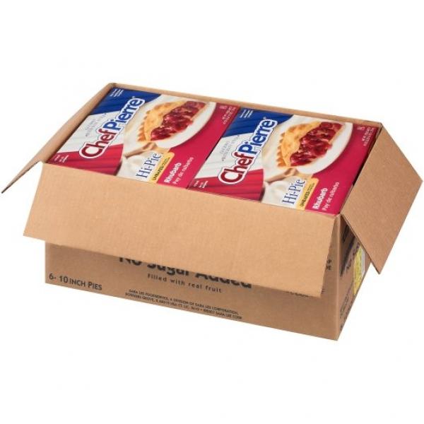 Chef Pierre Unbaked Rhubarb Hi Pi 10" Pie 2.937 Pound Each - 6 Per Case.