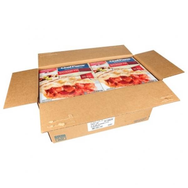 Chef Pierre Unbaked Rhubarb Hi Pi 10" Pie 2.937 Pound Each - 6 Per Case.