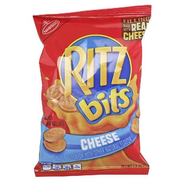 Ritz Bitz Cheese Sandwich Crackers 1.5 Ounce Size - 60 Per Case.