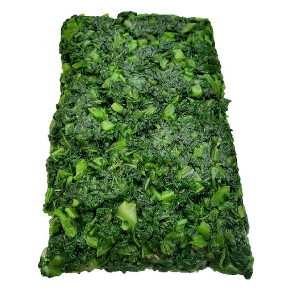 Commodity Chopped Mustard Greens 3 Pound Each - 12 Per Case.