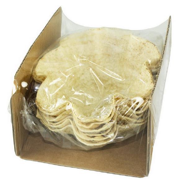 Edibowls Traditional 5" Salad Shell Flour 6 Count Packs - 8 Per Case.