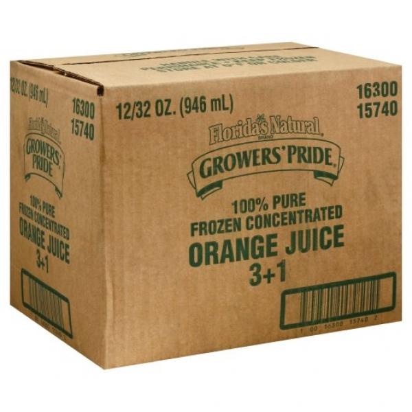 Florida Natural Growers' Pride from Concentrate Frozen Orange Juice - 32 Fluid Ounce - 12 Per Case.